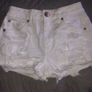 white jean shorts